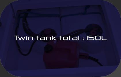 Twin tank total : 150L