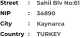 Sahil Blv No:61 34890 Kaynarca TURKEY Street        NIP             City                Country     :  :  :  :