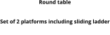 Round table Hydraulic steering baystar Set of 2 platforms including sliding ladder MP3 system with 2 speakers