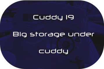 Cuddy 19  Big storage under  cuddy